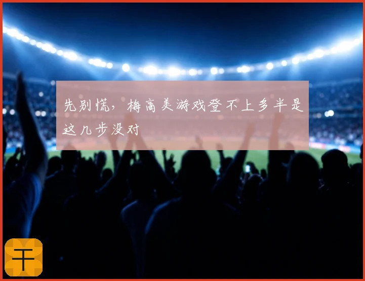 先别慌，梅高美游戏登不上多半是这几步没对